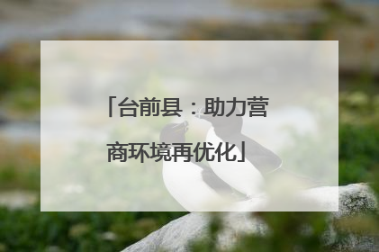 台前县：助力营商环境再优化