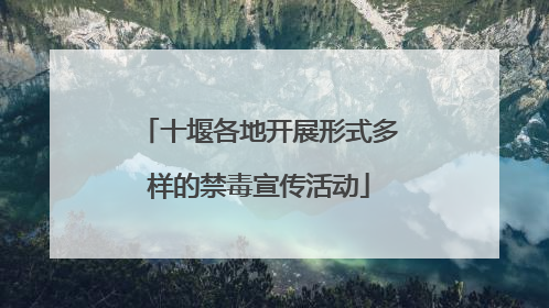 十堰各地开展形式多样的禁毒宣传活动