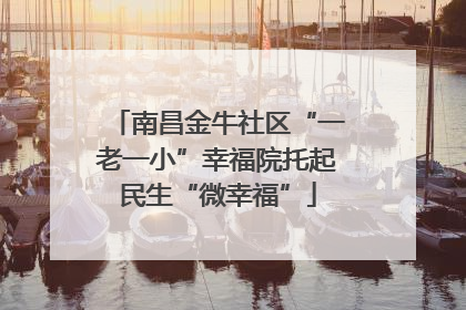 南昌金牛社区“一老一小”幸福院托起民生“微幸福”