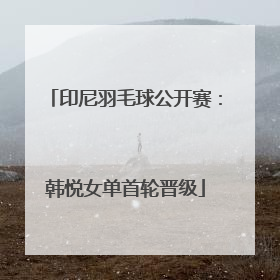 印尼羽毛球公开赛：韩悦女单首轮晋级