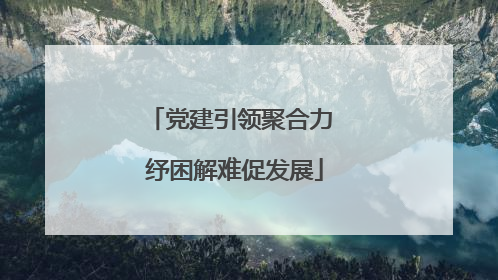 党建引领聚合力 纾困解难促发展