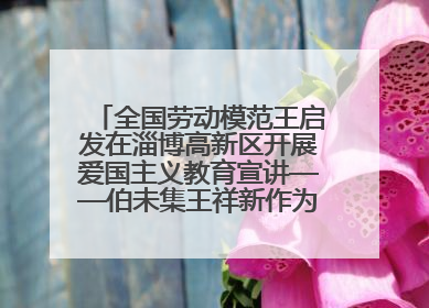 全国劳动模范王启发在淄博高新区开展爱国主义教育宣讲——伯未集王祥新作为青年企业家代表作主题演讲