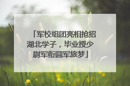 军校组团亮相抢招湖北学子，毕业授少尉军衔圆军旅梦