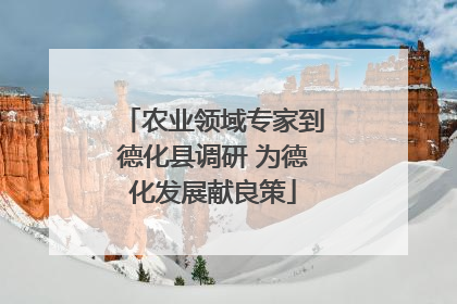 农业领域专家到德化县调研 为德化发展献良策
