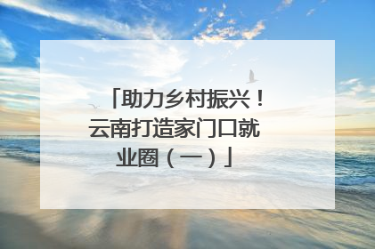 助力乡村振兴！云南打造家门口就业圈（一）