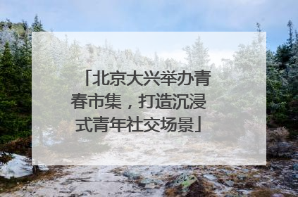 北京大兴举办青春市集，打造沉浸式青年社交场景