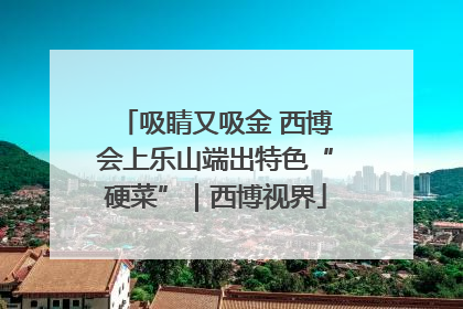 吸睛又吸金 西博会上乐山端出特色“硬菜”｜西博视界