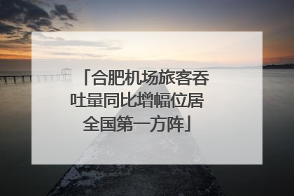 合肥机场旅客吞吐量同比增幅位居全国第一方阵
