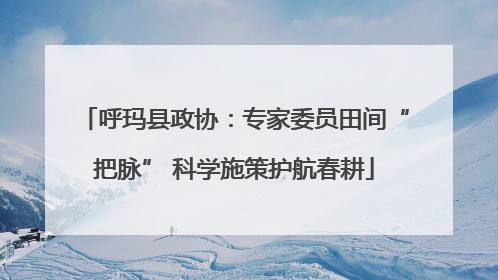 呼玛县政协：专家委员田间“把脉” 科学施策护航春耕