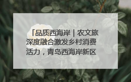 品质西海岸｜农文旅深度融合激发乡村消费活力，青岛西海岸新区的乡村振兴实践