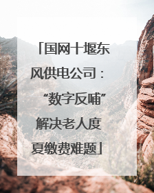 国网十堰东风供电公司：“数字反哺” 解决老人度夏缴费难题