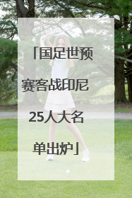 国足世预赛客战印尼25人大名单出炉