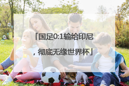 国足0:1输给印尼，彻底无缘世界杯