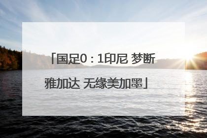国足0∶1印尼 梦断雅加达 无缘美加墨