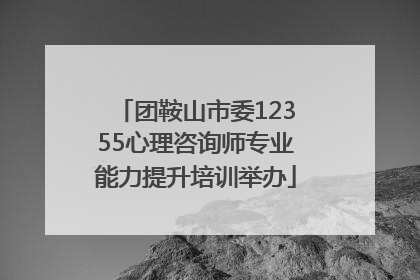团鞍山市委12355心理咨询师专业能力提升培训举办
