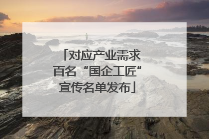 对应产业需求 百名“国企工匠”宣传名单发布