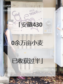 安徽4300余万亩小麦已收获过半