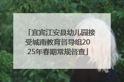 宜宾江安县幼儿园接受城南教育督导组2025年春期常规督查