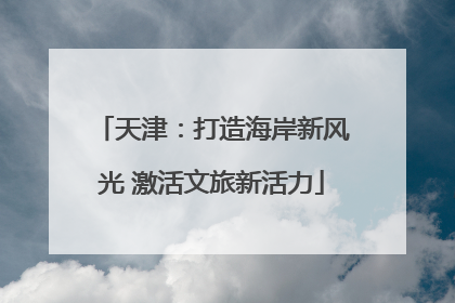 天津：打造海岸新风光 激活文旅新活力