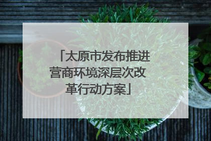 太原市发布推进营商环境深层次改革行动方案