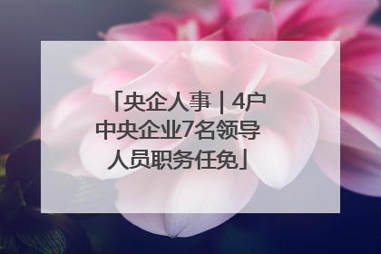 央企人事｜4户中央企业7名领导人员职务任免