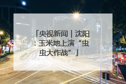 央视新闻｜沈阳：玉米地上演“虫虫大作战”