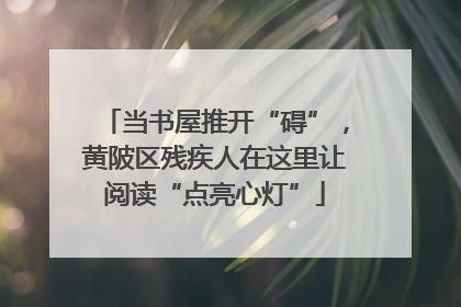 当书屋推开“碍”，黄陂区残疾人在这里让阅读“点亮心灯”