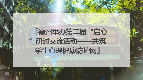 德州举办第二届“启心”研讨交流活动——共筑学生心理健康防护网