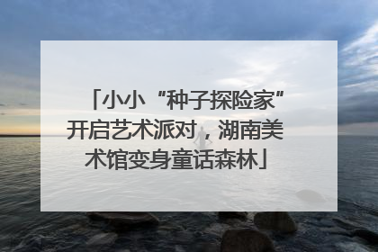 小小“种子探险家”开启艺术派对，湖南美术馆变身童话森林