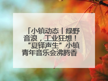 小镇动态丨绿野音浪，工业狂想！“夏铎声生”小镇青年音乐会沸腾香山竹海