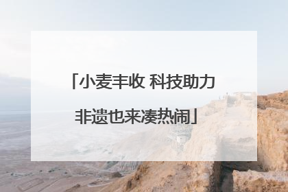小麦丰收 科技助力 非遗也来凑热闹