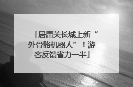 居庸关长城上新“外骨骼机器人”！游客反馈省力一半