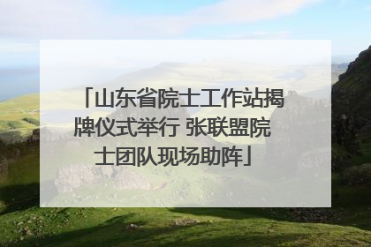 山东省院士工作站揭牌仪式举行 张联盟院士团队现场助阵