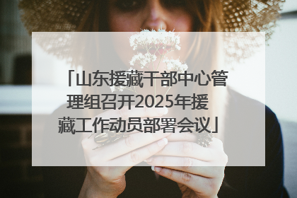 山东援藏干部中心管理组召开2025年援藏工作动员部署会议