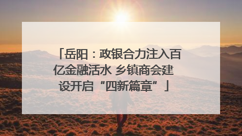 岳阳：政银合力注入百亿金融活水 乡镇商会建设开启“四新篇章”
