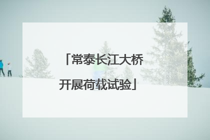 常泰长江大桥开展荷载试验