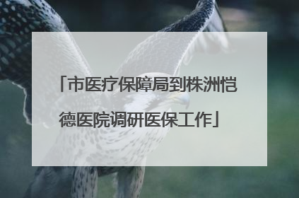 市医疗保障局到株洲恺德医院调研医保工作