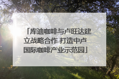 库迪咖啡与卢旺达建立战略合作 打造中卢国际咖啡产业示范园