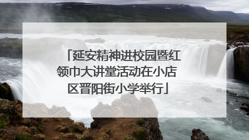 延安精神进校园暨红领巾大讲堂活动在小店区晋阳街小学举行