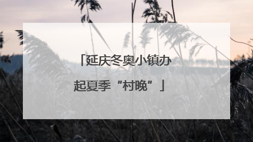 延庆冬奥小镇办起夏季“村晚”