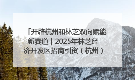 开辟杭州和林芝双向赋能新赛道｜2025年林芝经济开发区招商引资（杭州）推介展销活动在杭举办