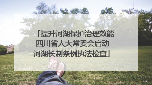 提升河湖保护治理效能 四川省人大常委会启动河湖长制条例执法检查