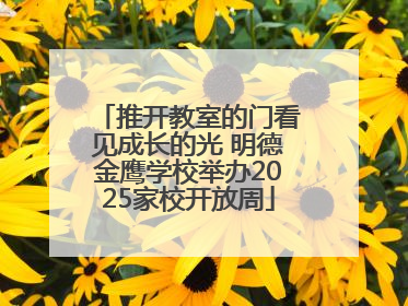 推开教室的门看见成长的光 明德金鹰学校举办2025家校开放周
