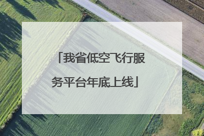 我省低空飞行服务平台年底上线