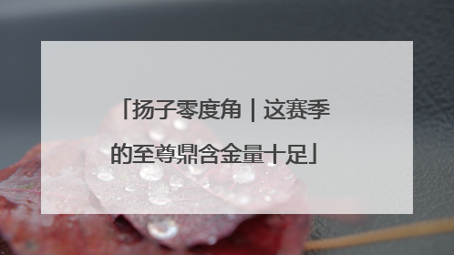 扬子零度角｜这赛季的至尊鼎含金量十足