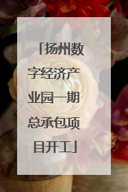 扬州数字经济产业园一期总承包项目开工