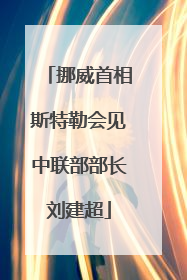 挪威首相斯特勒会见中联部部长刘建超