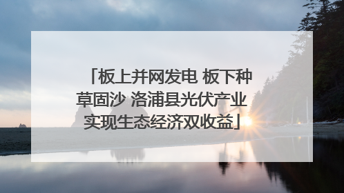 板上并网发电 板下种草固沙 洛浦县光伏产业实现生态经济双收益