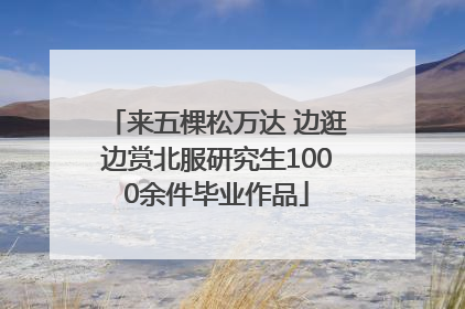 来五棵松万达 边逛边赏北服研究生1000余件毕业作品