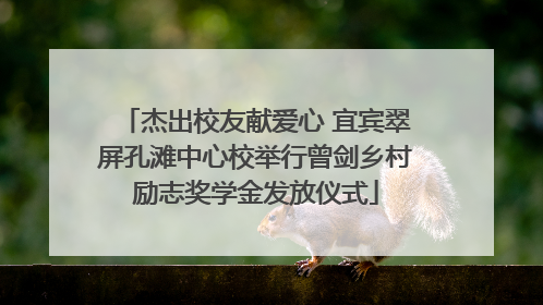 杰出校友献爱心 宜宾翠屏孔滩中心校举行曾剑乡村励志奖学金发放仪式